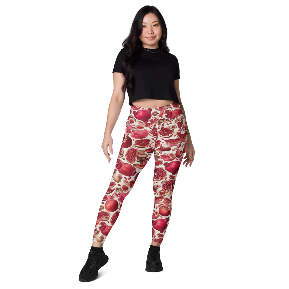 Pomegranate Parlor on Leggings with Pockets — Front
