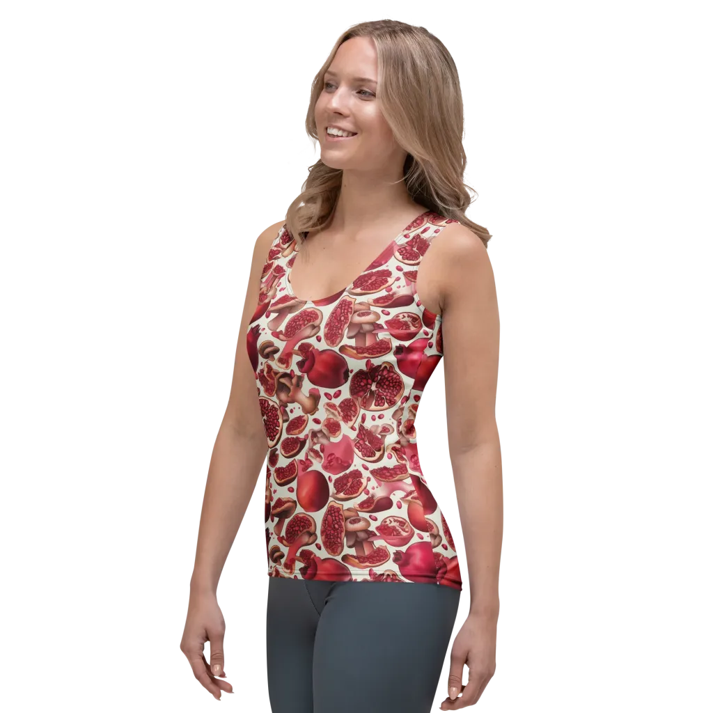Pomegranate Parlor on Women's Tank Top — Left Front