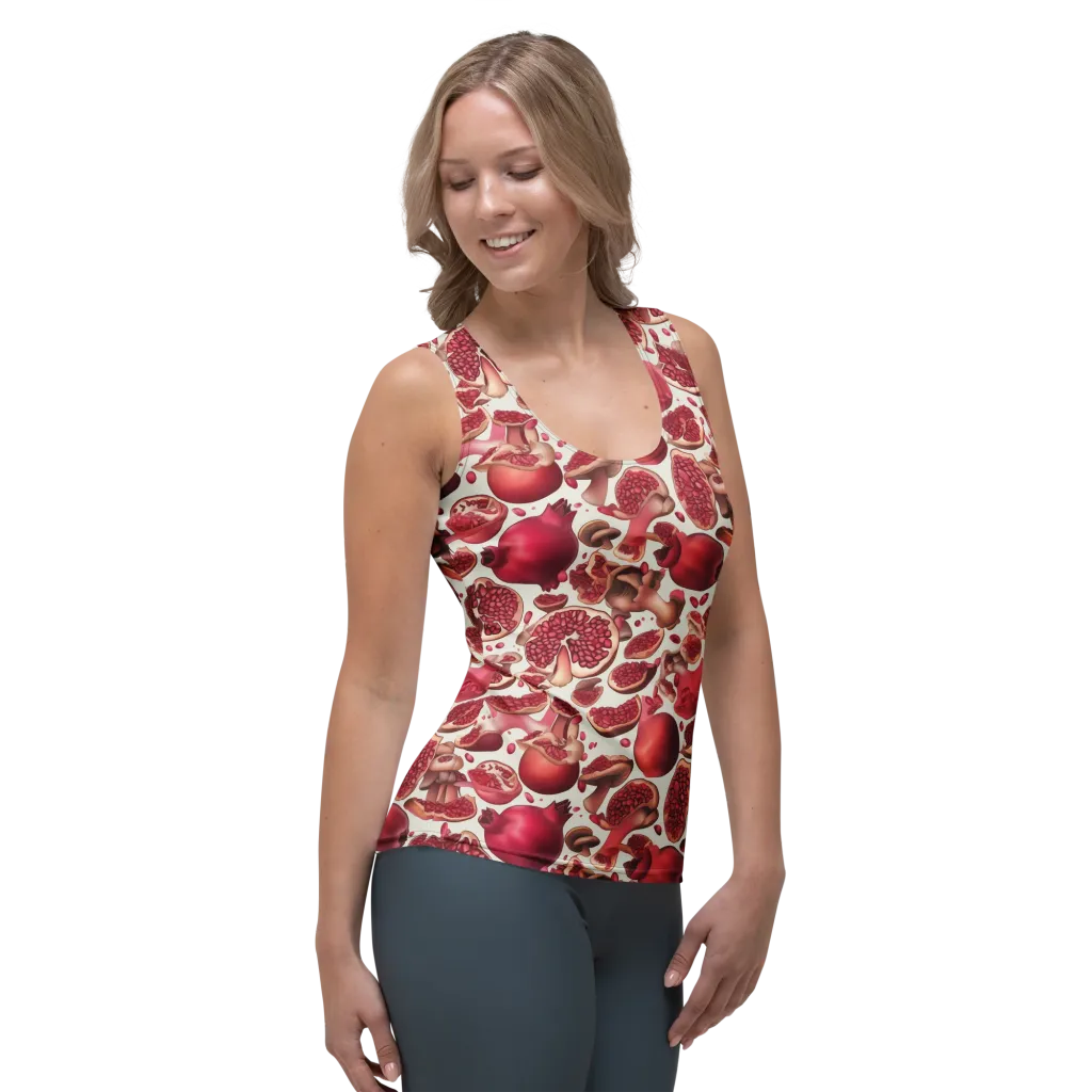 Pomegranate Parlor on Women's Tank Top — Right Front