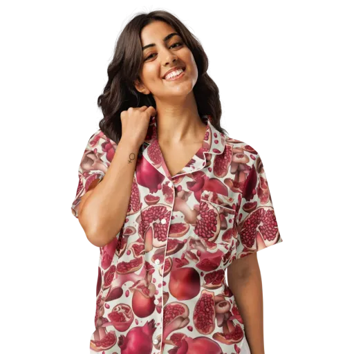 Pomegranate Parlor on a Women's Short Sleeve Pajama Top