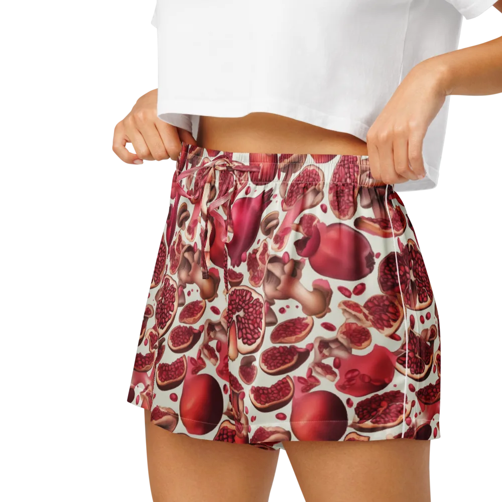 Pomegranate Parlor on Women's Pajama Shorts — Left