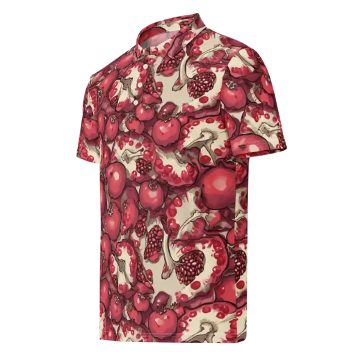 Pomegranate Rhapsody on a Men's Slim Fit Polo Shirt