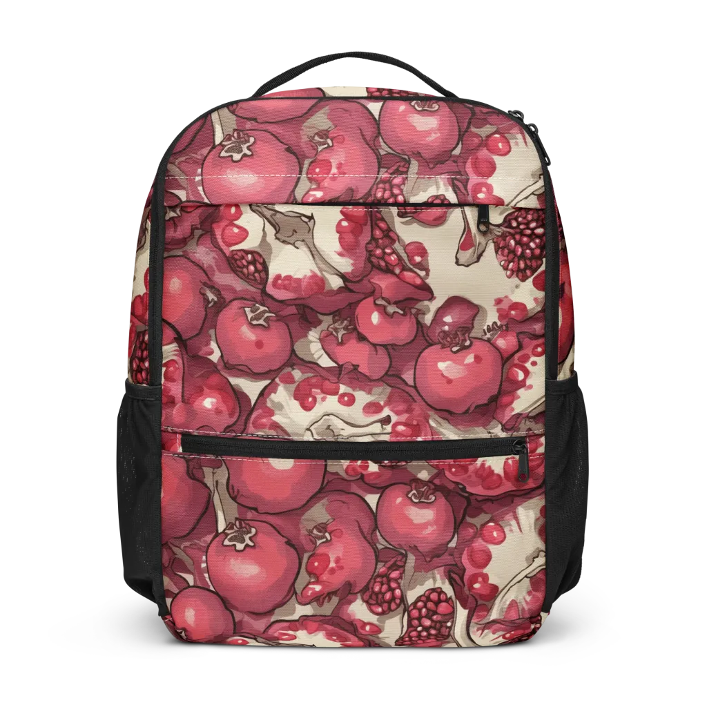 Pomegranate Rhapsody on Utility Backpack — Front
