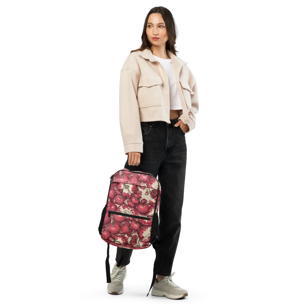 Pomegranate Rhapsody on Utility Backpack — Front