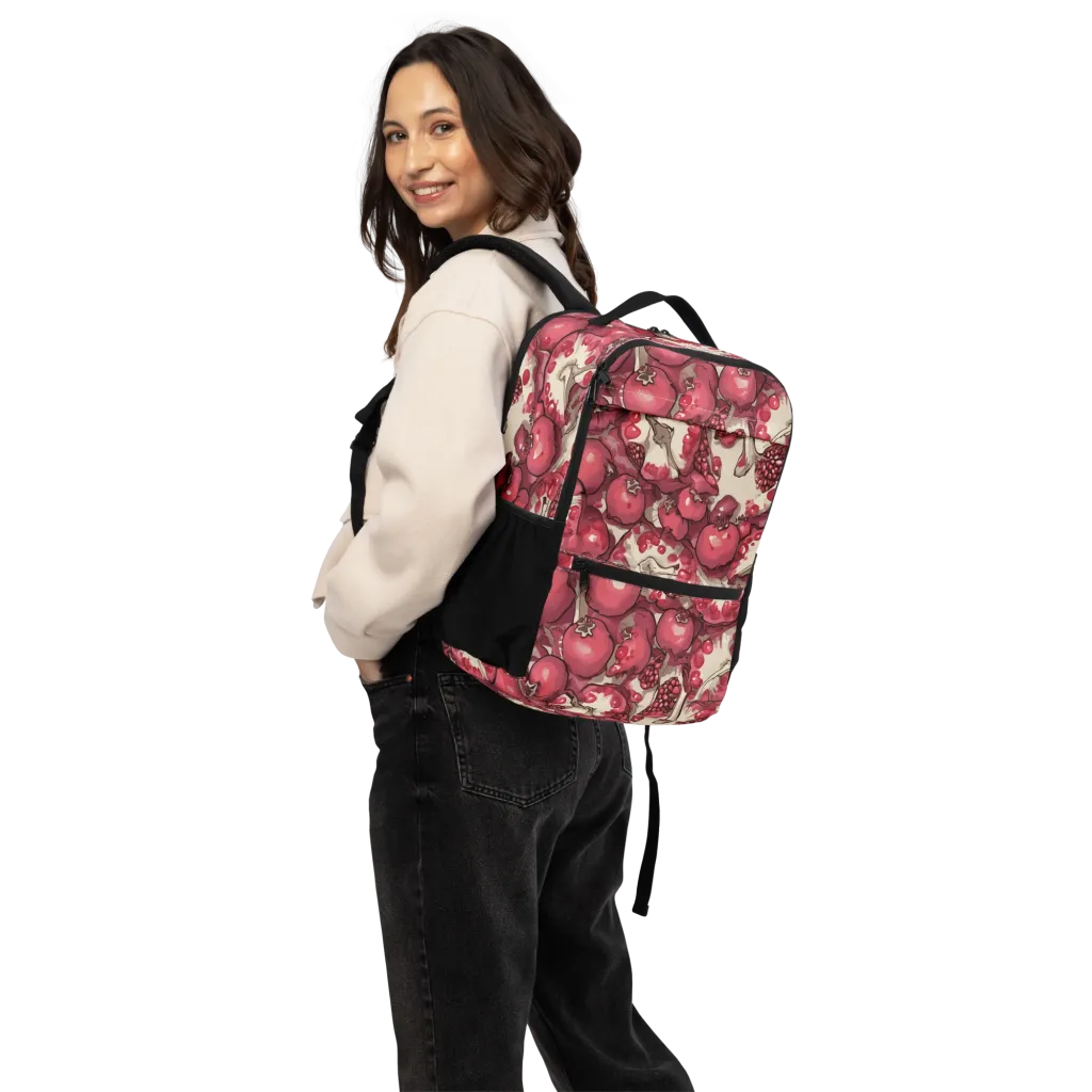 Pomegranate Rhapsody on Utility Backpack — Back