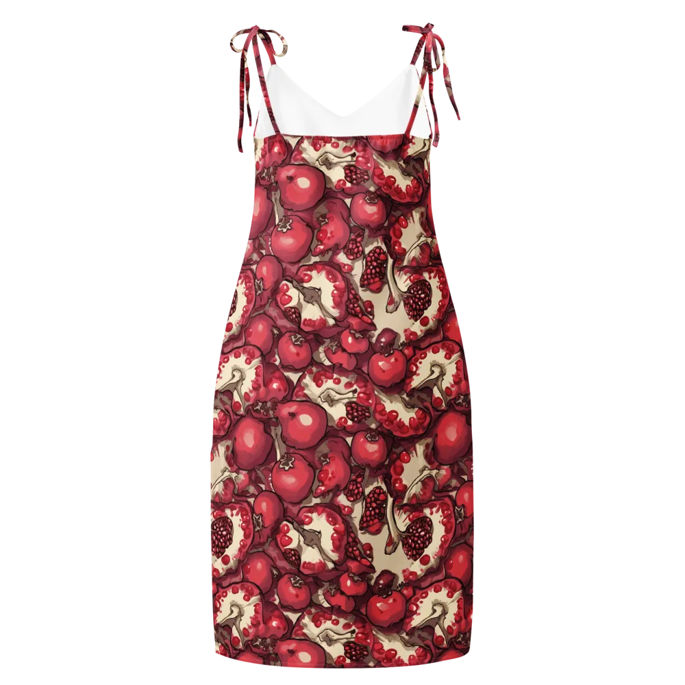 Pomegranate Rhapsody on Slip Dress — Back