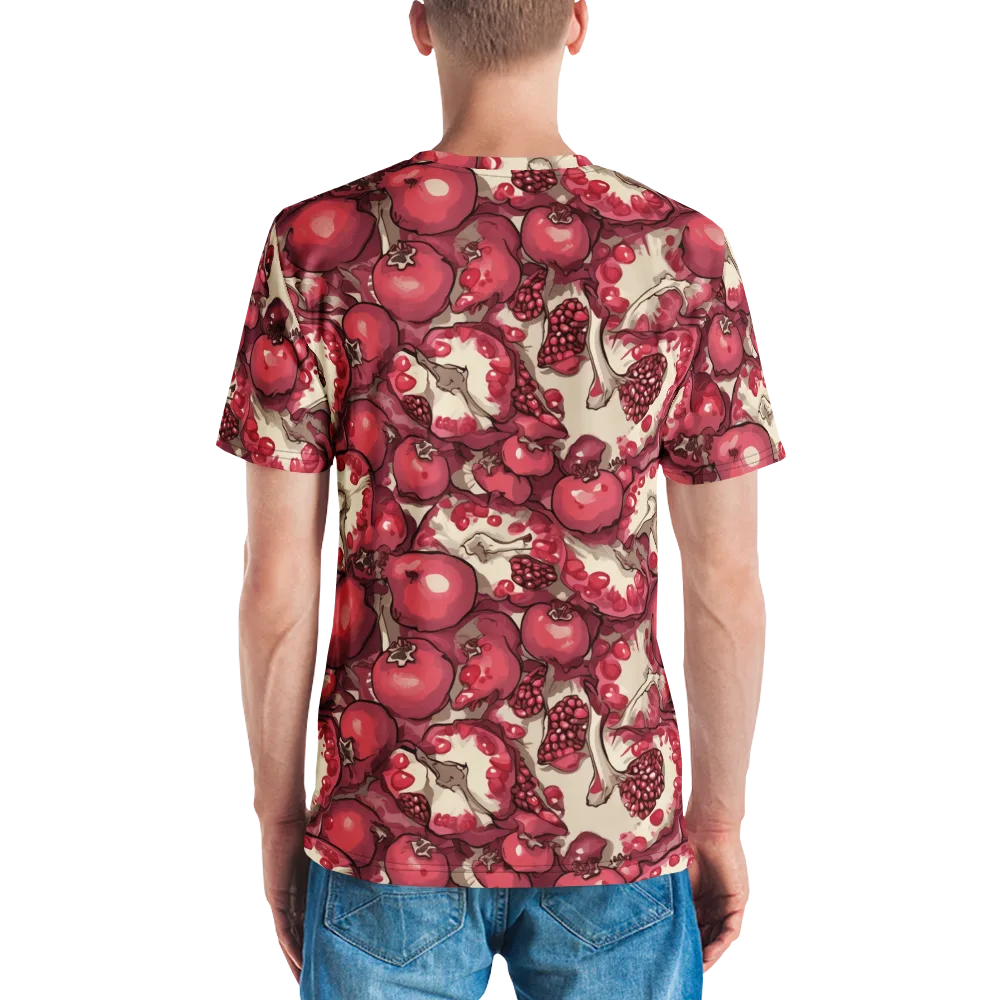Pomegranate Rhapsody on Men's Crew Neck T-Shirt — Back