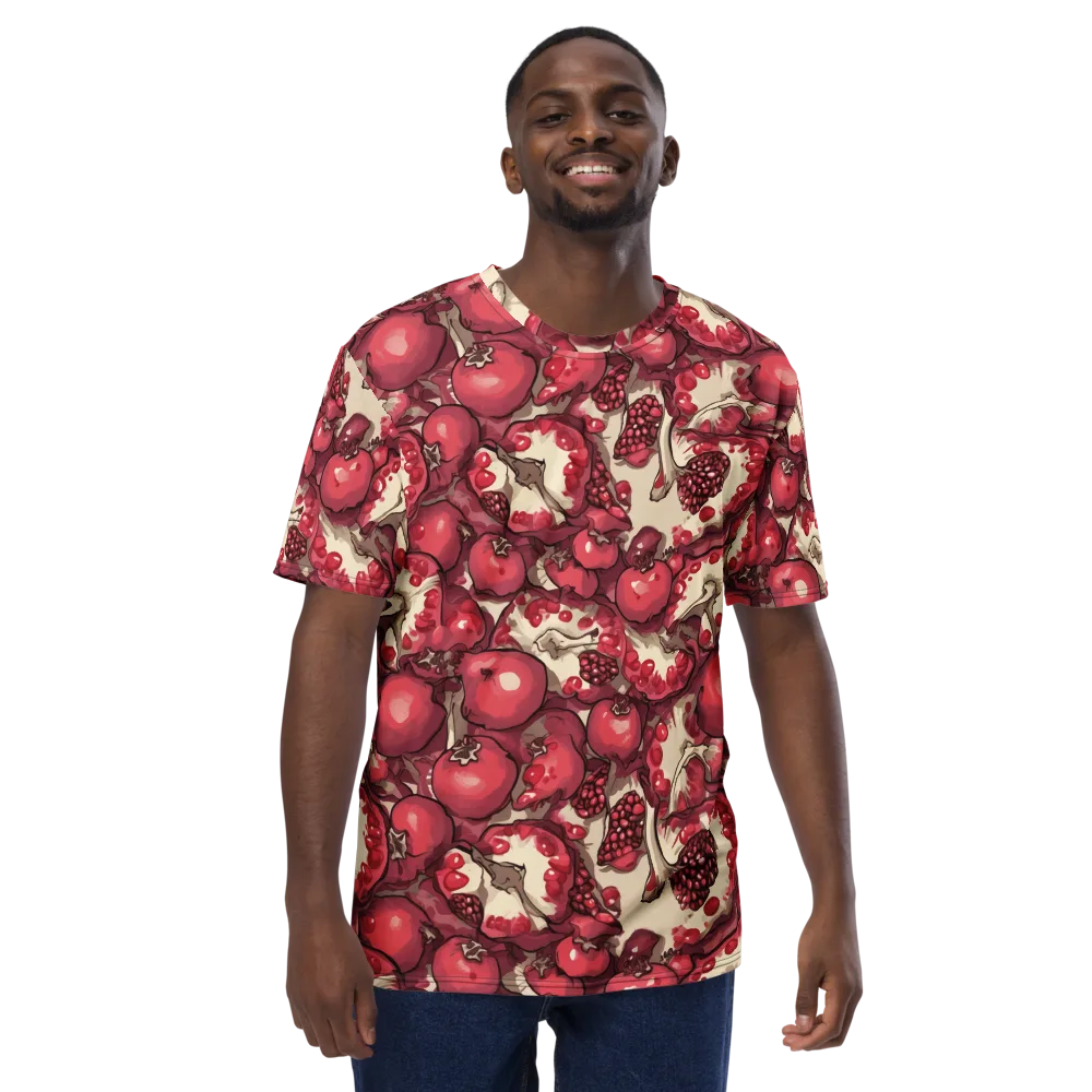 Pomegranate Rhapsody on Men's Crew Neck T-Shirt — Front