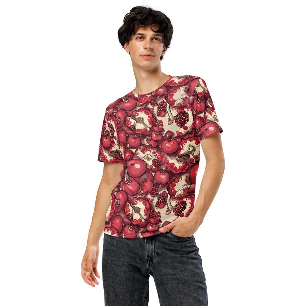 Pomegranate Rhapsody on Men's Crew Neck T-Shirt — Front