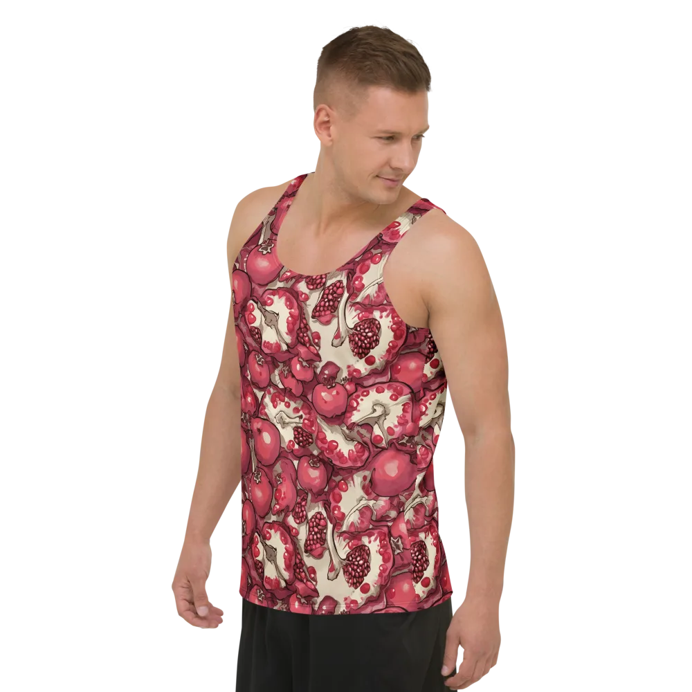 Pomegranate Rhapsody on Men's Tank Top — Left Front