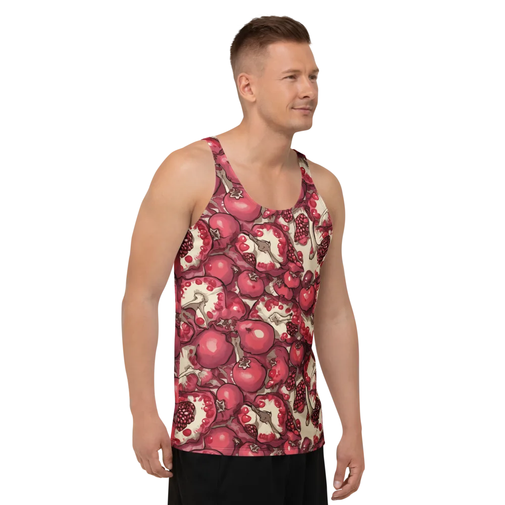 Pomegranate Rhapsody on Men's Tank Top — Right Front