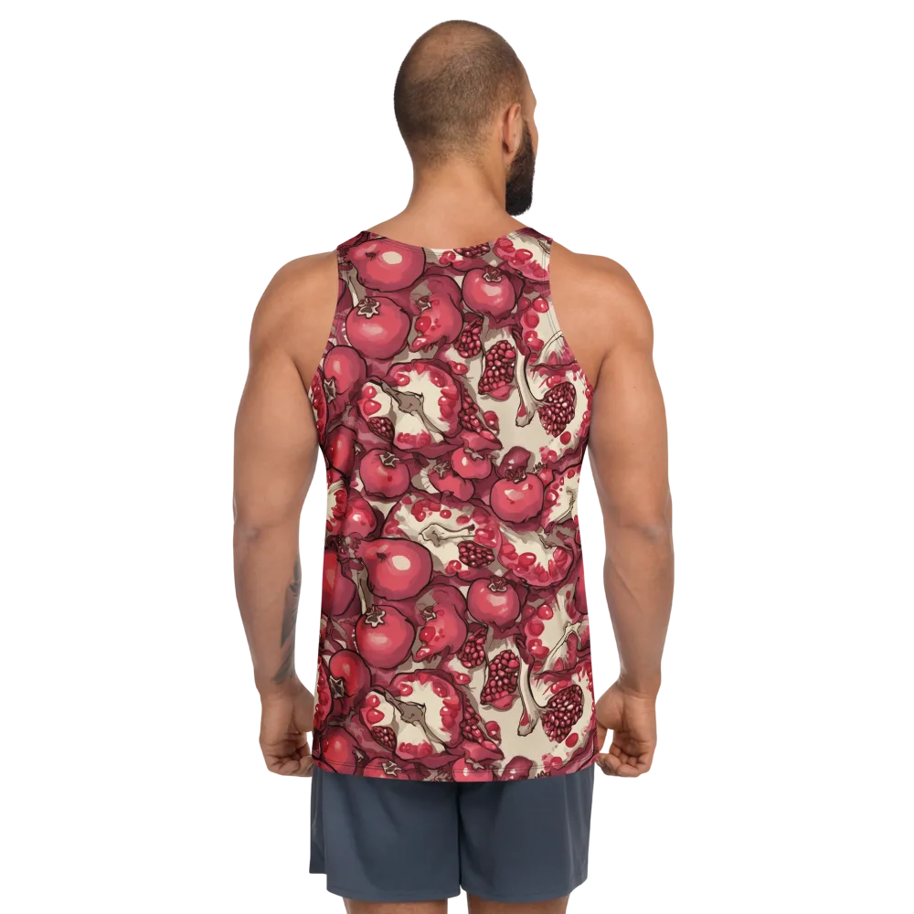 Pomegranate Rhapsody on Men's Tank Top — Back