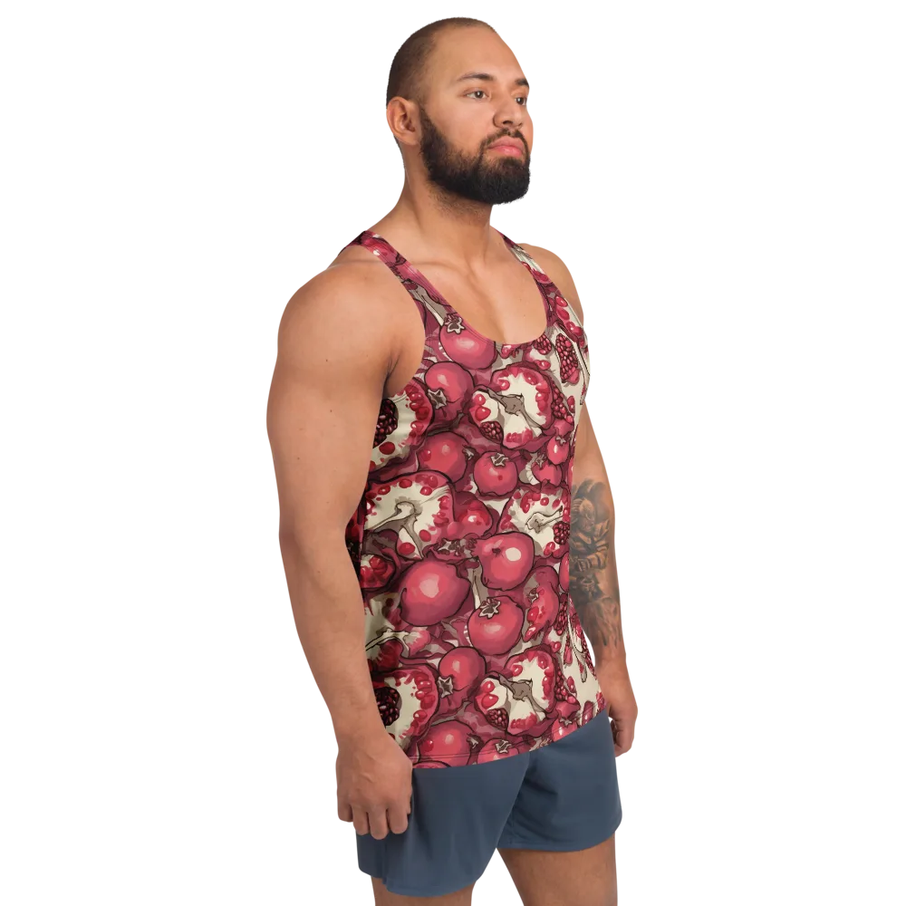 Pomegranate Rhapsody on Men's Tank Top — Right Front