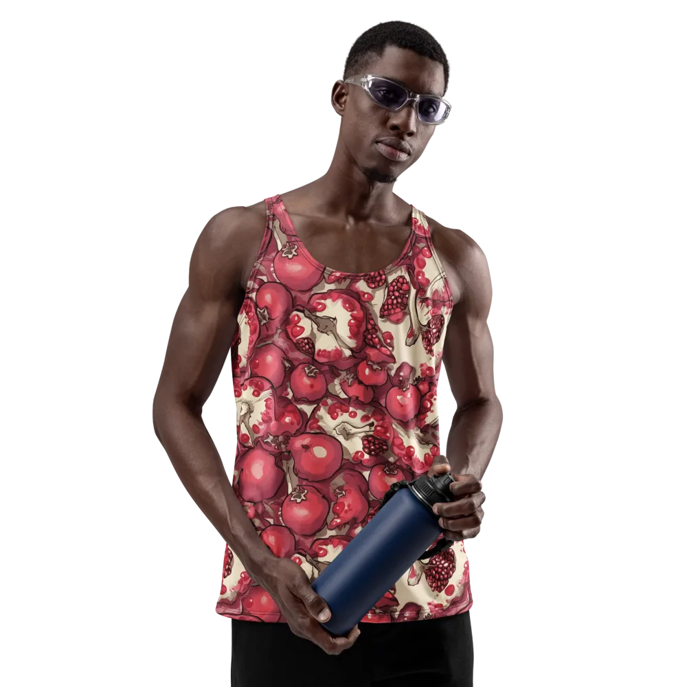Pomegranate Rhapsody on Men's Tank Top — Front