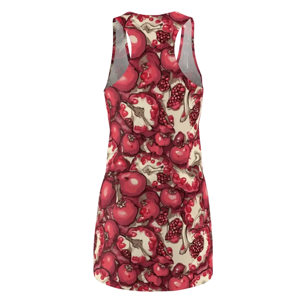 Pomegranate Rhapsody on Racerback Dress — Back