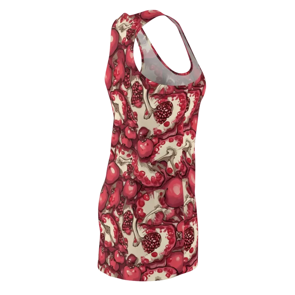 Pomegranate Rhapsody on Racerback Dress — Back Side