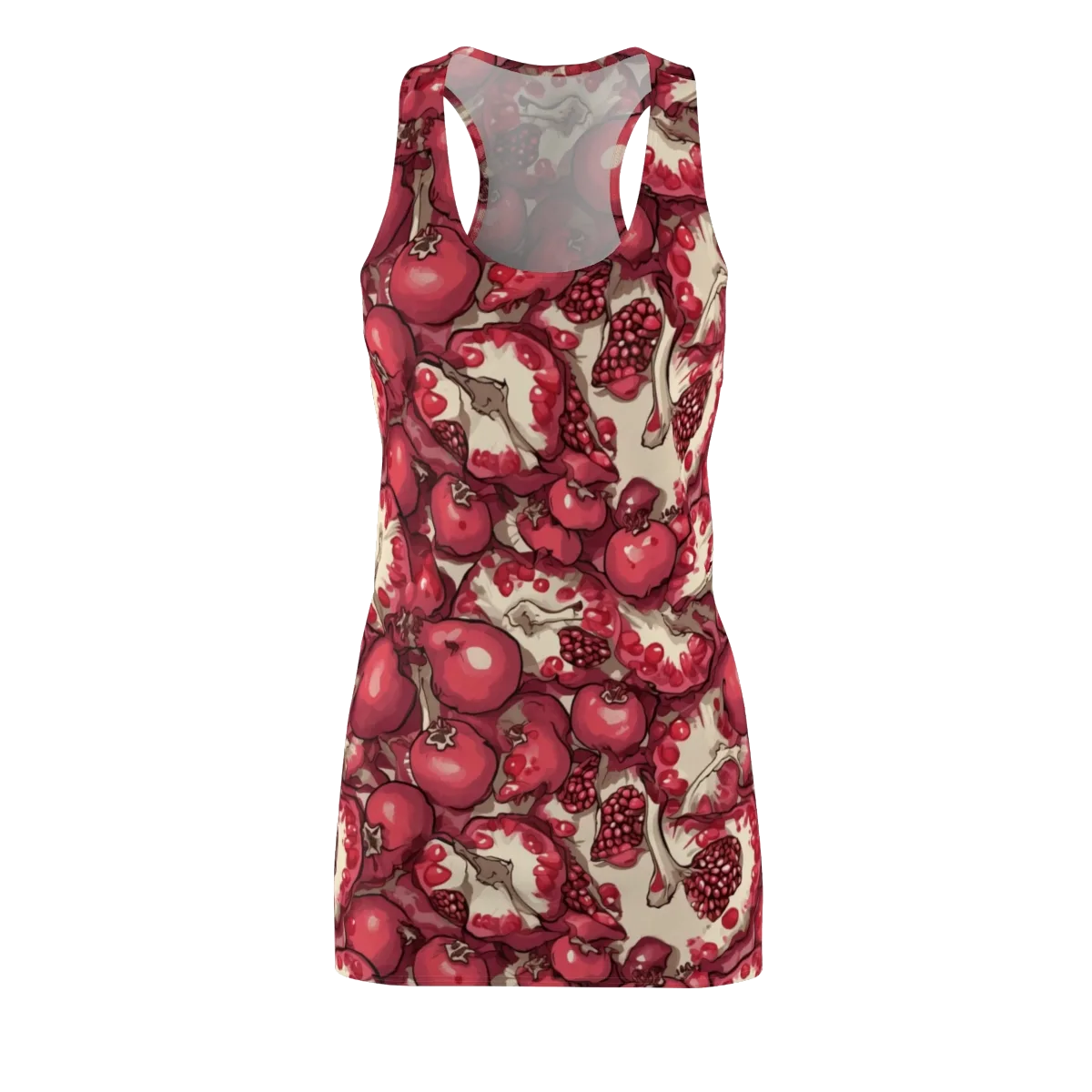Pomegranate Rhapsody on Racerback Dress — Front