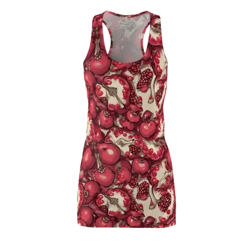 Pomegranate Rhapsody on a Racerback Dress