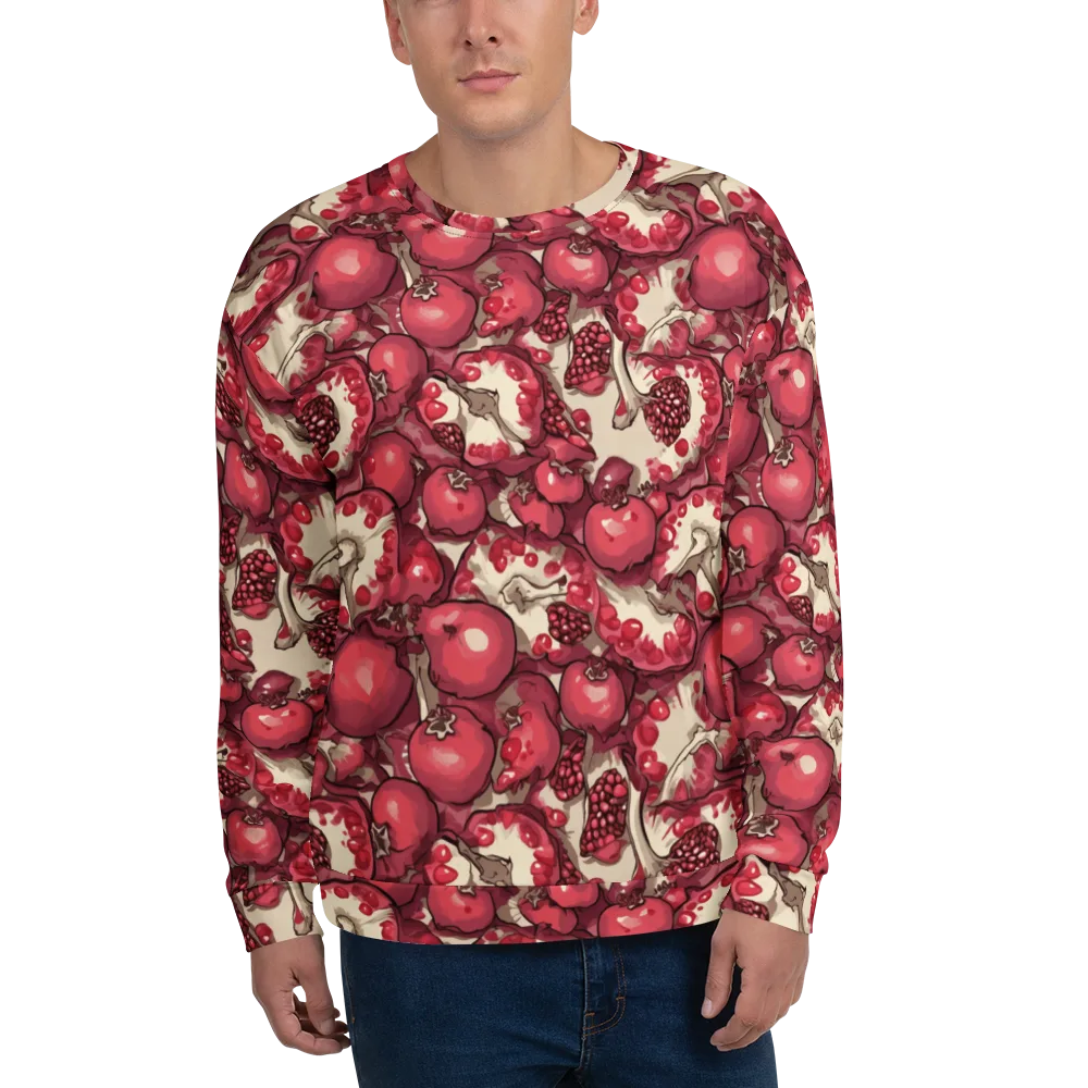 Pomegranate Rhapsody on Sweatshirt — Front