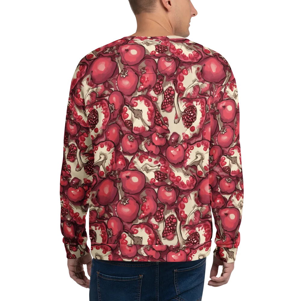 Pomegranate Rhapsody on Sweatshirt — Back