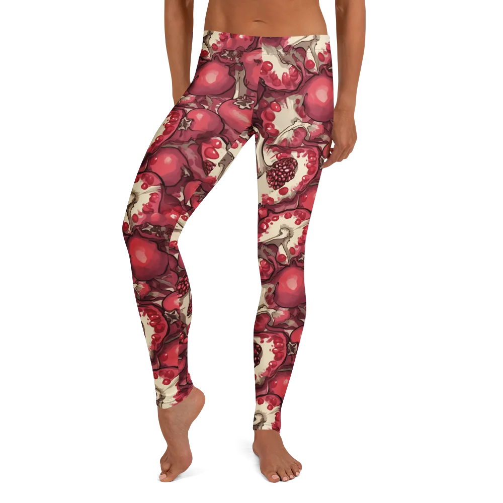 Pomegranate Rhapsody on Leggings — Front