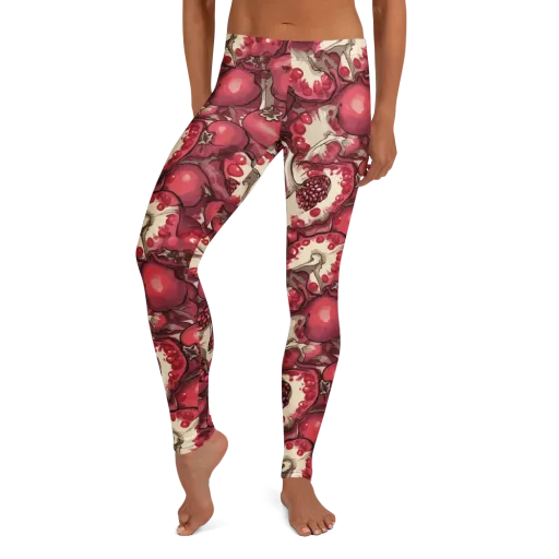 Pomegranate Rhapsody on a Leggings