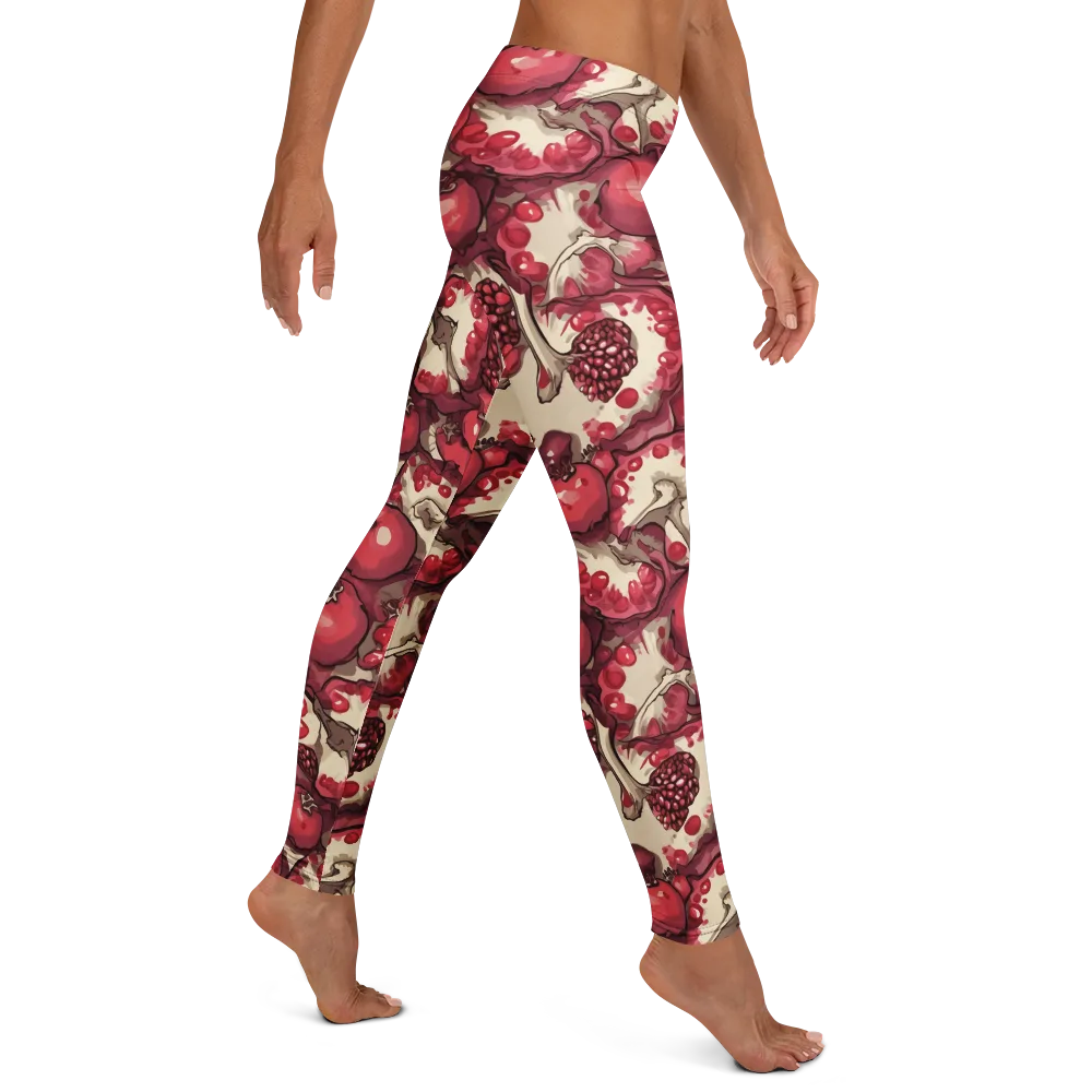 Pomegranate Rhapsody on Leggings — Right