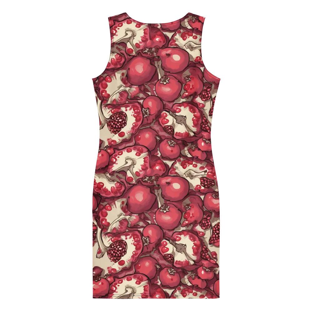 Pomegranate Rhapsody on Bodycon Dress — Back
