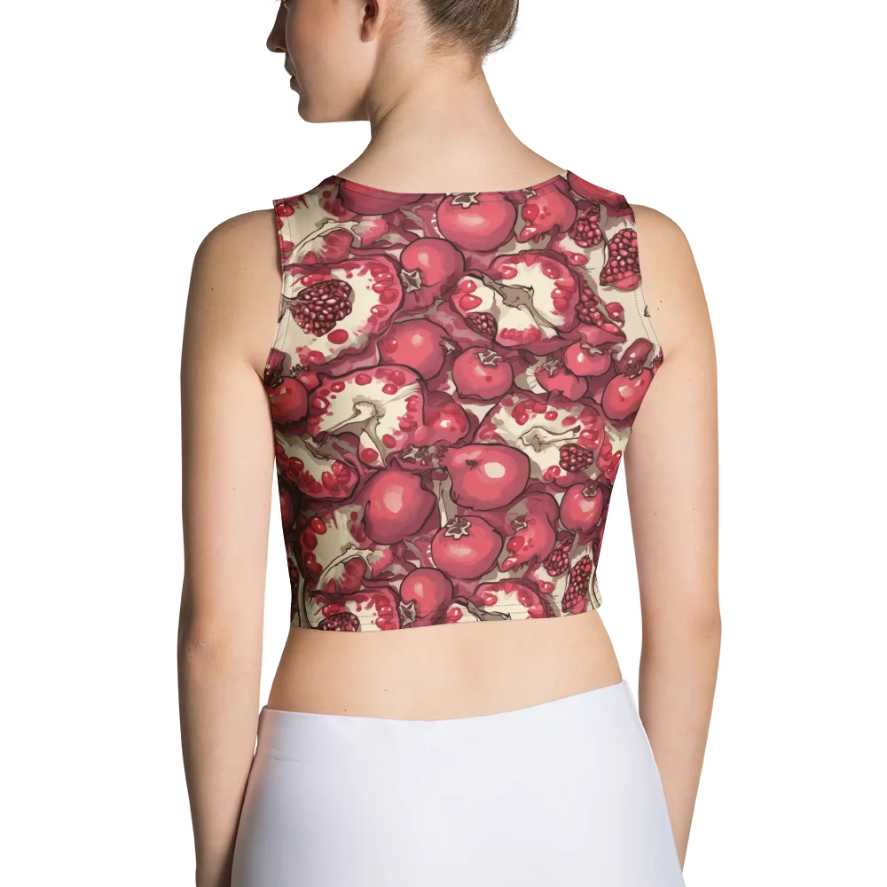 Pomegranate Rhapsody on Crop Top — Back