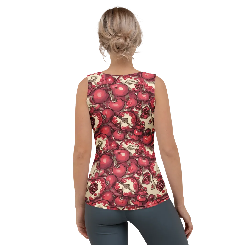 Pomegranate Rhapsody on Women's Tank Top — Back