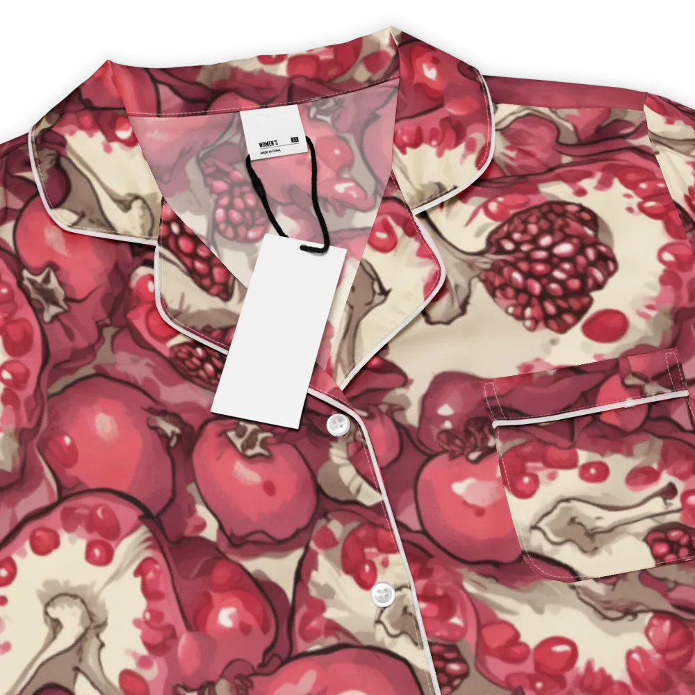 Pomegranate Rhapsody on Women's Short Sleeve Pajama Top — Product details