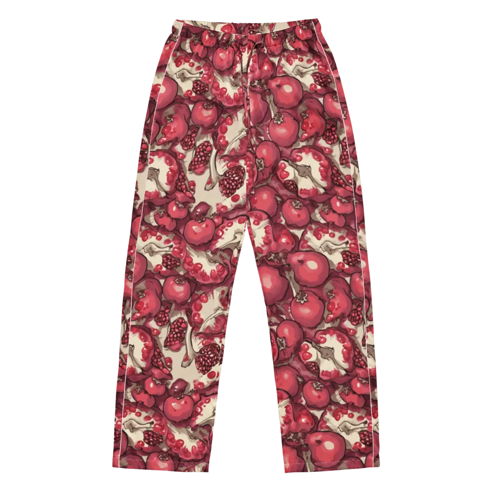 Pomegranate Rhapsody on Women's Pajama Pants — Front