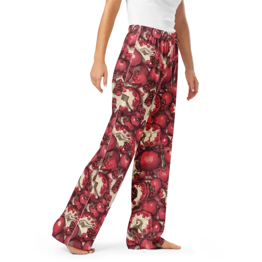 Pomegranate Rhapsody on a Women's Pajama Pants