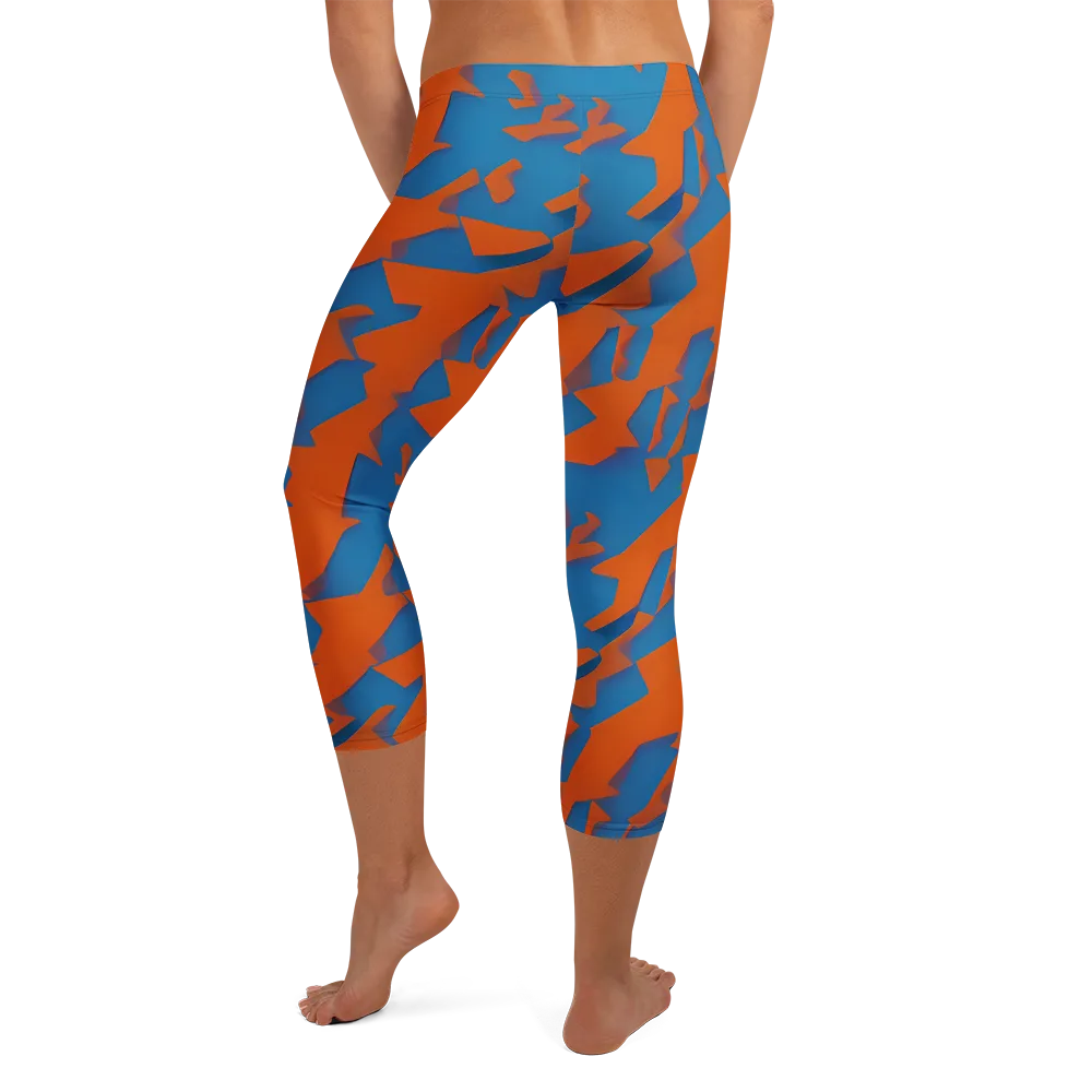 Ember Geometry on Capri Leggings — Back