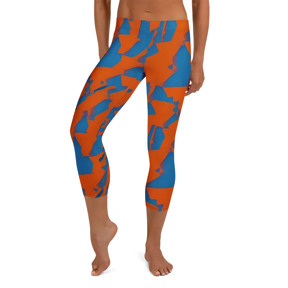 Ember Geometry on Capri Leggings — Front