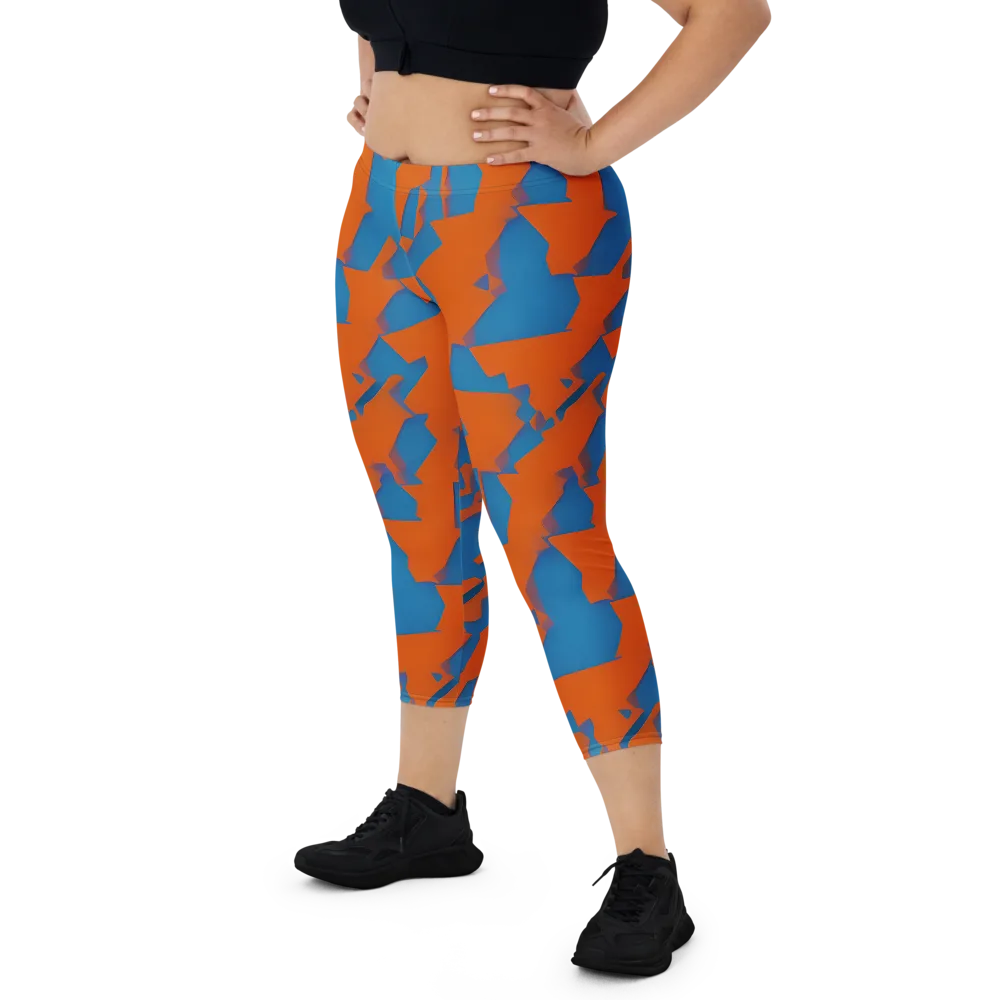 Ember Geometry on Capri Leggings — Front
