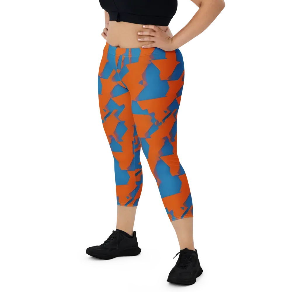 Ember Geometry on Capri Leggings — Front