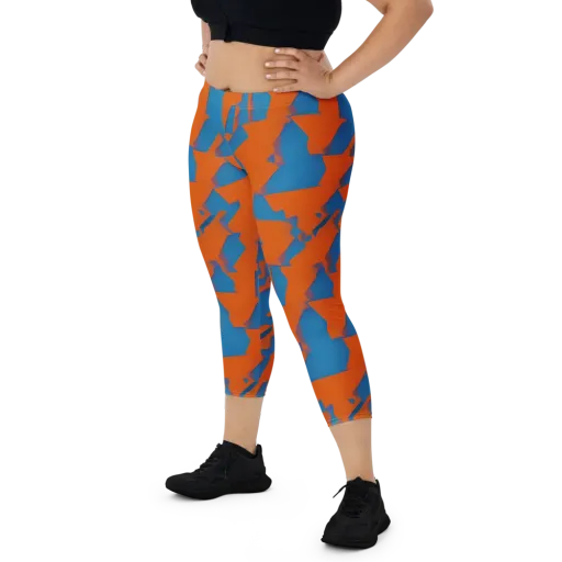 Ember Geometry on a Capri Leggings