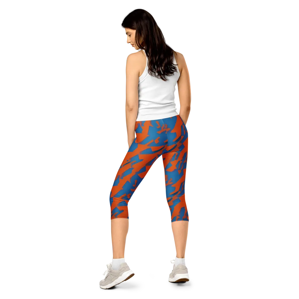 Ember Geometry on Capri Leggings — Back