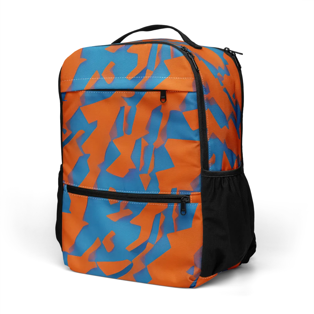 Ember Geometry on Utility Backpack — Left Front