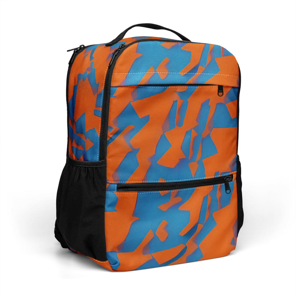 Ember Geometry on Utility Backpack — Right Front