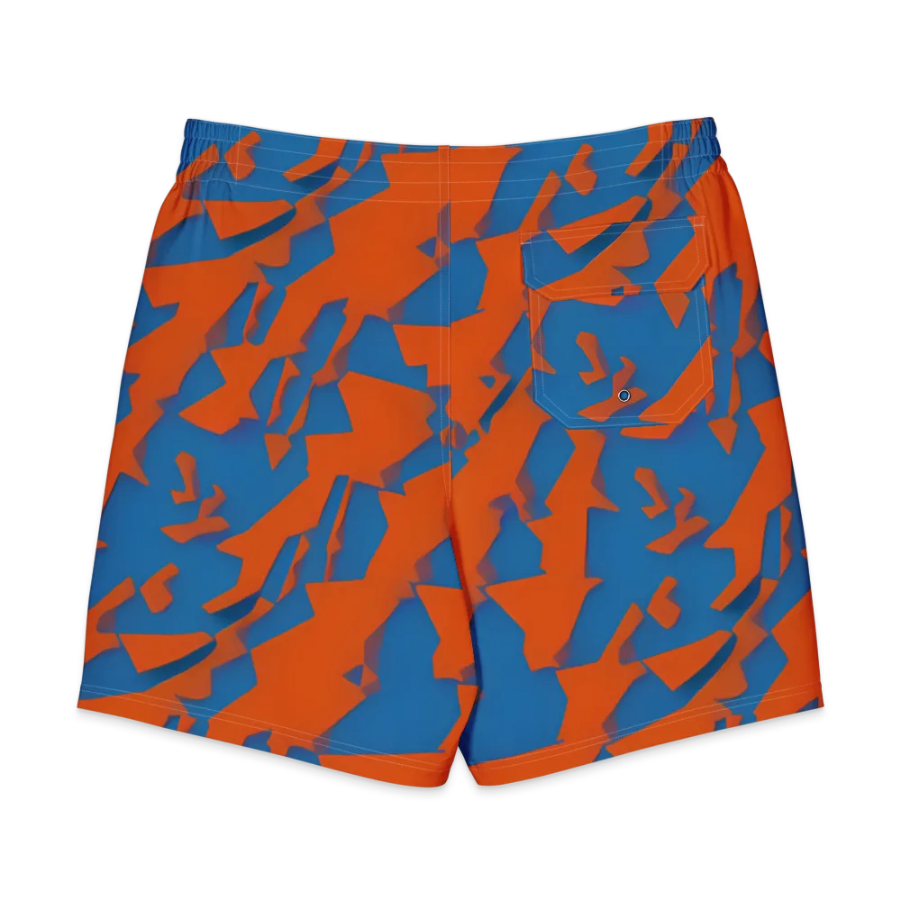Ember Geometry on Men's Board Shorts — Back