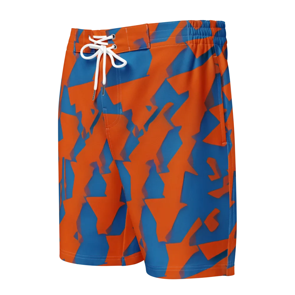 Ember Geometry on Men's Board Shorts — Front