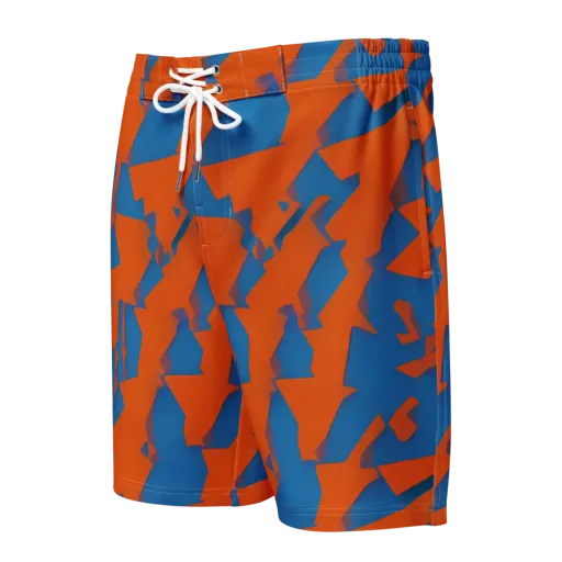 Ember Geometry on a Men's Board Shorts
