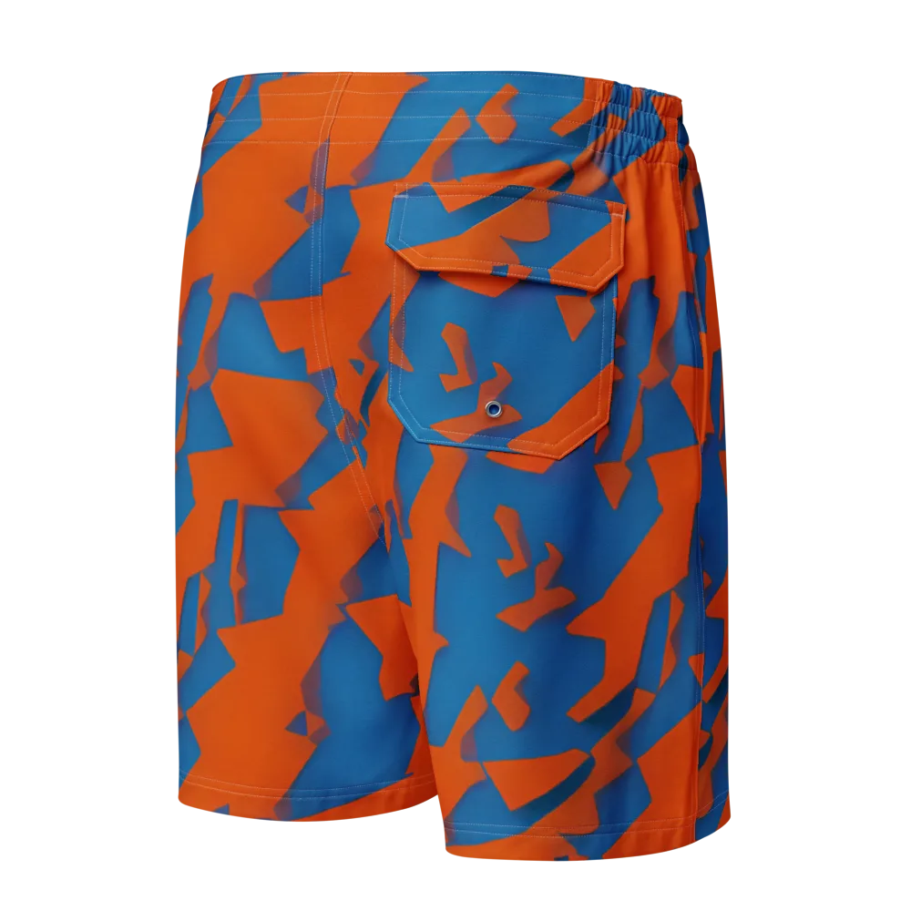 Ember Geometry on Men's Board Shorts — Back