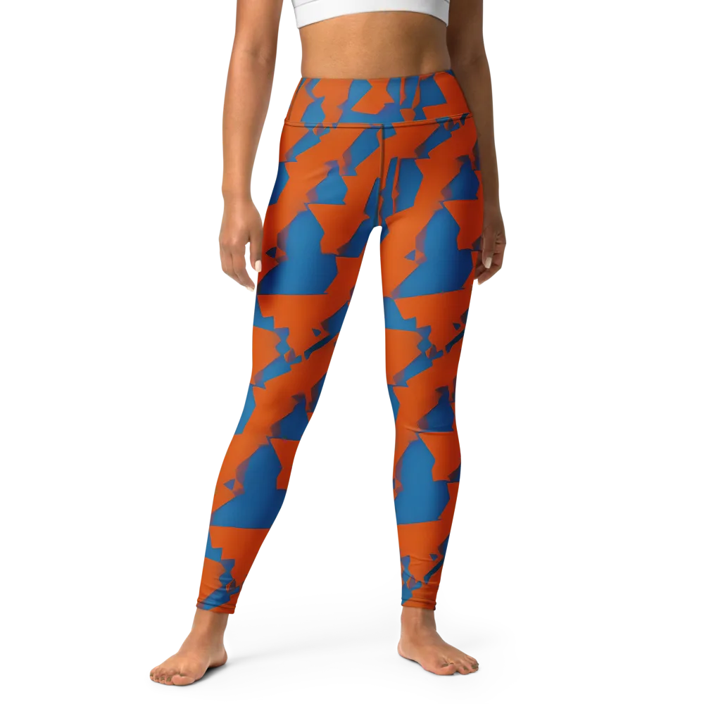 Ember Geometry on Yoga Leggings — Front