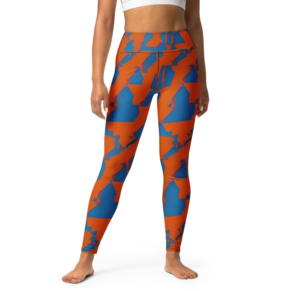 Ember Geometry on Yoga Leggings — Front