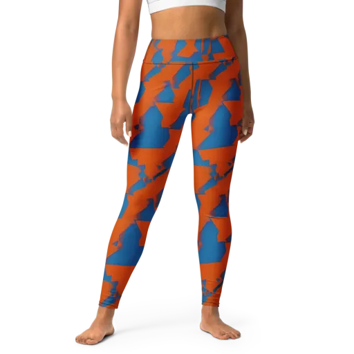 Ember Geometry on a Yoga Leggings