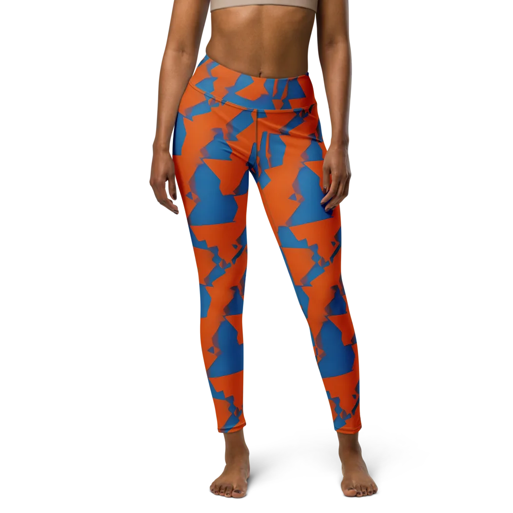 Ember Geometry on Yoga Leggings — Front