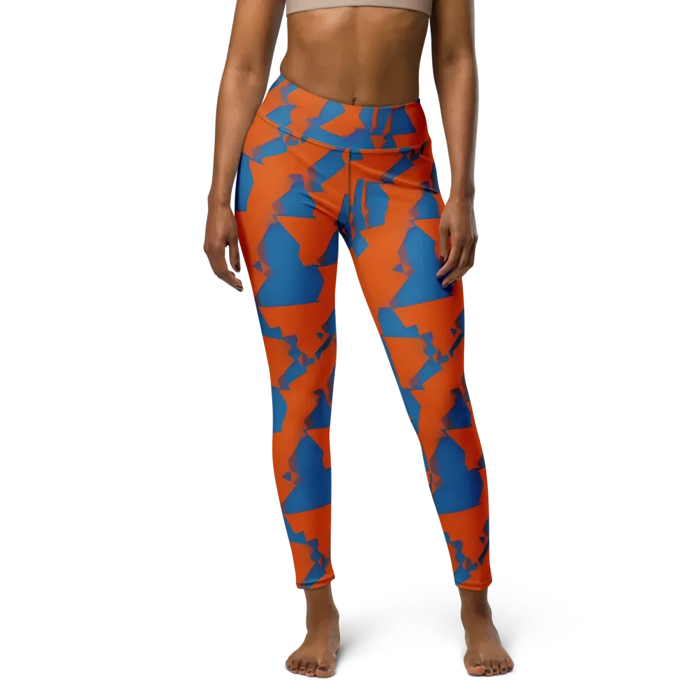 Ember Geometry on Yoga Leggings — Front